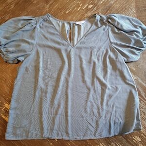 LC Lauren Conrad Blue Striped Blouse